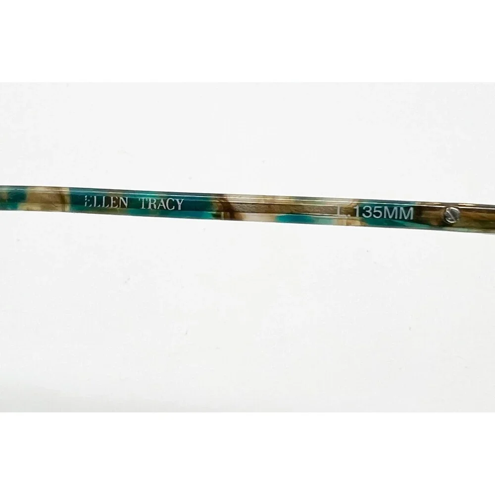 Ellen Tracy Eyeglasses Womens Teal Tortoise Monterey Full Rim 52-15-135